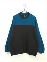 90s Hanes マーブルスウェット　XL 古着 90s USA製 Hanes 2tone パターン Wネック デザイン スウェット
