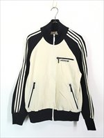 古着 70s ユーゴスラビア製 adidas レア!! オフホワイト×ブラック 3ポケット ジャージ トップ XL 古着 - 古着 通販 ヴィンテージ  古着屋 Dracaena ドラセナ