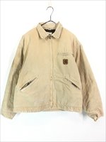 古着 80s USA製 Carhartt 裏地 チェック ブランケット レアカラー!! クリーム ダック デトロイト ジャケット L 古着 - 古着  通販 ヴィンテージ 古着屋 Dracaena ドラセナ