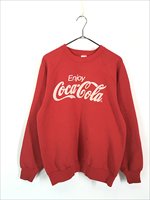 古着 90s USA製 Coca-Cola コーラ 企業 ロゴ プリント スウェット トレーナー L 古着 - 古着 通販 ヴィンテージ 古着屋  Dracaena ドラセナ