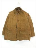 40s Duxbak ハンティングトラウザー　ビンテージ　ボタンフライ 古着 40s Duxbak ハーフムーン ステッチ ブラウン キャンバス