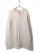 80s 90s XL llbean river drivers shirt アメリカ製 USA製 ビンテージ エルエルビーン ヘンリーネック シャツ サーマル 緑 グリーン 猫目 古着 90s USA製 LL Bean 「River Driver's Shirt」 2レイヤー