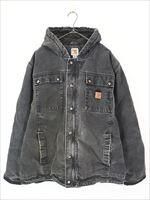 古着 Carhartt 裏ボア 多ポケット ブラック ダック ジャケット