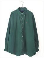古着 90s USA製 Ralph Lauren ワンポイント ソリッド BD シャツ