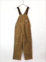 古着 00s Carhartt 米軍 「Property of Naval Air Terminal」 ステンシル 防寒 パデット ブラウン ダック  Wニー オーバーオール W37 L30 - 古着 通販 ヴィンテージ 古着屋 Dracaena ドラセナ