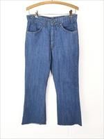 BISON　LOVE & PEACE 柄　ベルボトム ジーンズ 29インチ 古着 BISON LOVE & PEACE 柄 ベルボトム ジーンズ 29インチ 古着