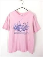 レディース 古着 80s USA製 動物 アニマル 行進 メッセージ プリント コットン Tシャツ M 古着 レディース 古着 80s USA製 動物 アニマル 行進 メッセージ