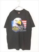 古着 00s USA製 HARLEY DAVIDSON イーグル 星条旗 フラッグ T 古着 00s USA製 HARLEY DAVIDSON イーグル 星条旗 フラッグ T