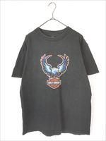 古着 90s USA製 HARLEY DAVIDSON イーグル パッチ プリント T