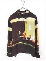 楽天市場】美品 90s 100%SILK 半袖 シルク シャツ ベージュ系