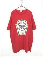 レディース 古着 90s USA製 HEINZ TOMATO KETCHUP トマトケチャップ T