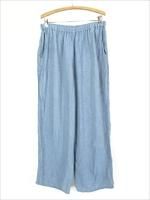 古着 90s FLAX 「I Value Myself Highly」 ブルー リネン