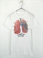 80s ヴィンテージ　足ツボ　内臓　 Tシャツ クリーム色 80s ヴィンテージ 足ツボ 内臓 Tシャツ クリーム色