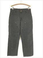 カーハート　ワークパンツ　フェードブラック　古着　W38 L30 超レア カーハート Carhartt W38 L30 ブラック 黒 リップス