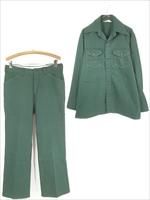 1970s ヴィンテージ　セットアップ　シングルジャケット　フレアパンツ 1970's vintage フレア スーツセットアップ シングルテーラード