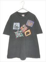名作★USA製★XL★90s アクアリウム アニマル アートTシャツ★USA古着 古着 90s USA製 牛 ウシ モノクロ アニマル アート オール