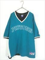 古着 90s Champion NBA Detroit Pistons ピストンズ 刺しゅう パッチ V