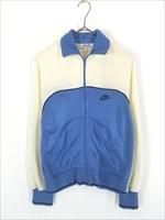 レディース 古着 70s NIKE スウォッシュ 刺しゅう バイカラー