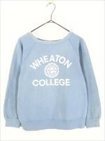 古着 70s USA製 Champion 「WHEATON」 3段 カレッジ スウェット