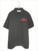 00's vintage ギミック　ブラウン ワークシャツ 半袖　亜熱帯 FADED WORK SHIRT 