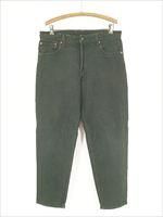 HB761 LEVI'S 550 デニムパンツ W31 L30古着 ジーンズ 古着 90s USA製 Levi's 550 オリーブ カラー デニム パンツ