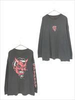 と*ん様 90s ヴィンテージ FASHION VICTIM DEVIL ロンT 古着 90s USA製 FASHION VICTIM レッド デビル 豪華 4面