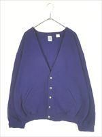 古着 90s GAP 無地 プレーン スウェット カーディガン ネイビー XL