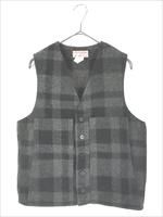 古着 80s USA製 FILSON 名作 ブラック × グレー バッファロー