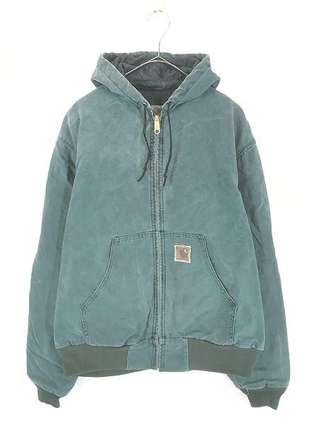 希少 ヴィンテージ carhartt ダックパーカー XL 送料無料 古着 80s USA製 Carhartt ハンターグリーン ダック パデット