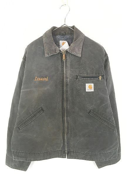 古着 80-90s Carhartt 裏地 ストライプ ブランケット グレー