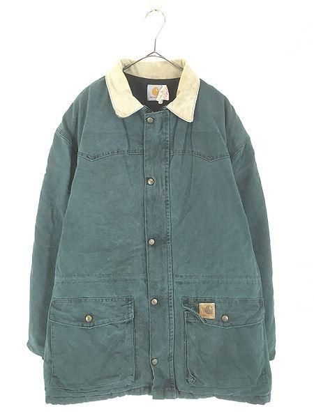 古着 80s USA製 Carhartt ウエスタンヨーク ブルー ダック 防寒