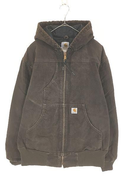 古着 00s Carhartt ダークブラウン ダック 3ポケット パデット