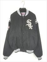 古着 90s MLB Chicago White Sox ホワイトソックス 光沢 サテン