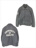 古着 90s Canada製 「UNIVERSITY OF GUELPH」 パデッド 本革 オール