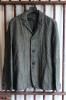 BL02-M. Heavy Belgian Linen Blazer Jacket. Rusted Forest(Hand Dyed). BIEK VERSTAPPEN.