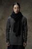 ACS-MWPS. Stole Merino Wool. Black. DEVOA. 30%OFF