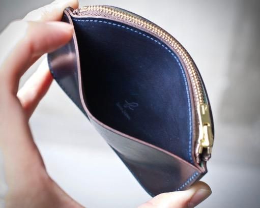 coin purse / cordovan / navy ：forme｜toron（トロン）