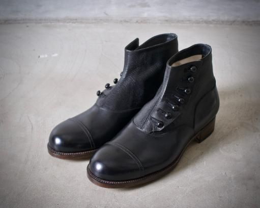 button up boots / calf × goat / black × black:forme|toron button up boots / calf × goat / black × black:forme|toron