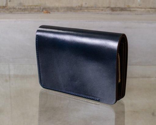 short wallet / cordovan / navy：forme｜toron（トロン）