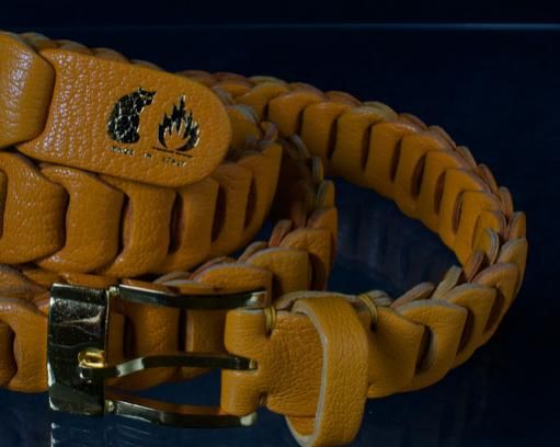 full hand made belt / il micio × m’s braque / chèvre / tournesol：m's  braque｜toron（トロン）