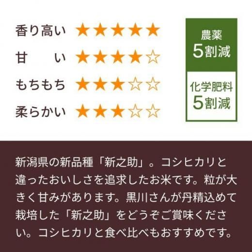 令和6年産 特別栽培米】黒川義治さんのお米【新潟新之助】3kg 令和6年産 特別栽培米】黒川義治さんのお米【新潟新之助】3kg