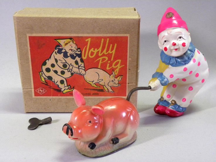 昔のおもちゃ専門店 SHOOTING STAR-ピエロと陽気な豚(Jolly Pig