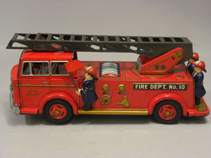 昔のおもちゃ専門店   野村トーイ 消防車 はしご車
