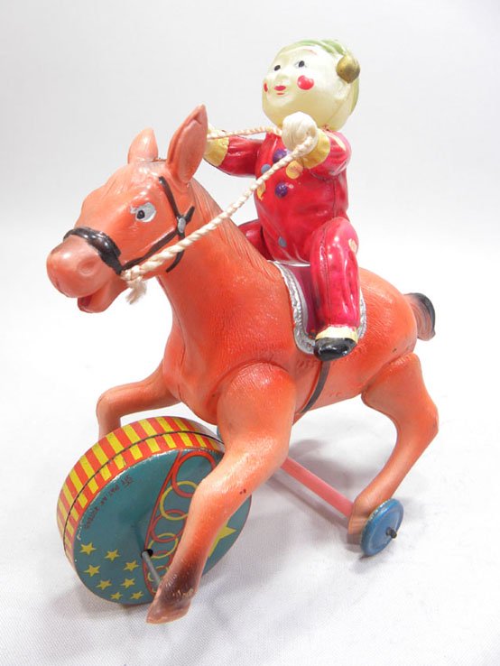 日本製 ビンテージ玩具 馬に乗るピエロ - 昔のおもちゃ専門店