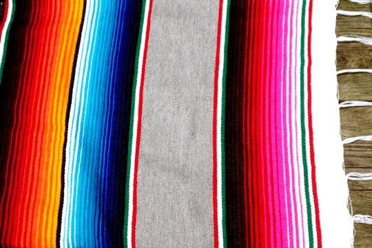 メキシコ サラペ グレイ Lサイズ メキシカン ラグ 灰色 通販