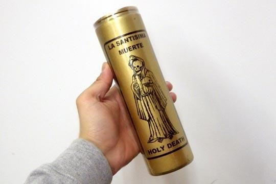 スカル　メキシコ　キャンドル スカル メキシコ キャンドル （カスベラ（スカルマスク）ブルー