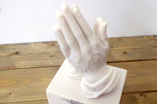 プレイハンド 祈りの手 インテリア 置物 アンティーク調 ホワイト 通販