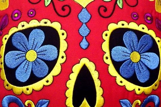 メキシコ シュガースカル 花柄 骸骨 メキシカンスカル カラベラ