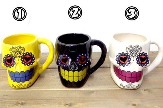 スカル★マグカップ★ビンテージ★黒★1★金目★レア★ドクロ★悪趣味★ハロウィン VINTAGE SKULL MUG ヴィンテージ スカル ドクロ マグカップ JAPAN