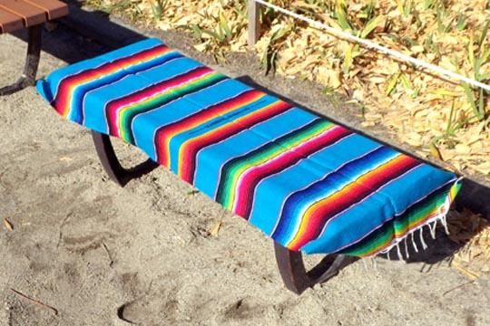 メキシコ サラペ サックス SSサイズ メキシカン ラグ 水色 通販